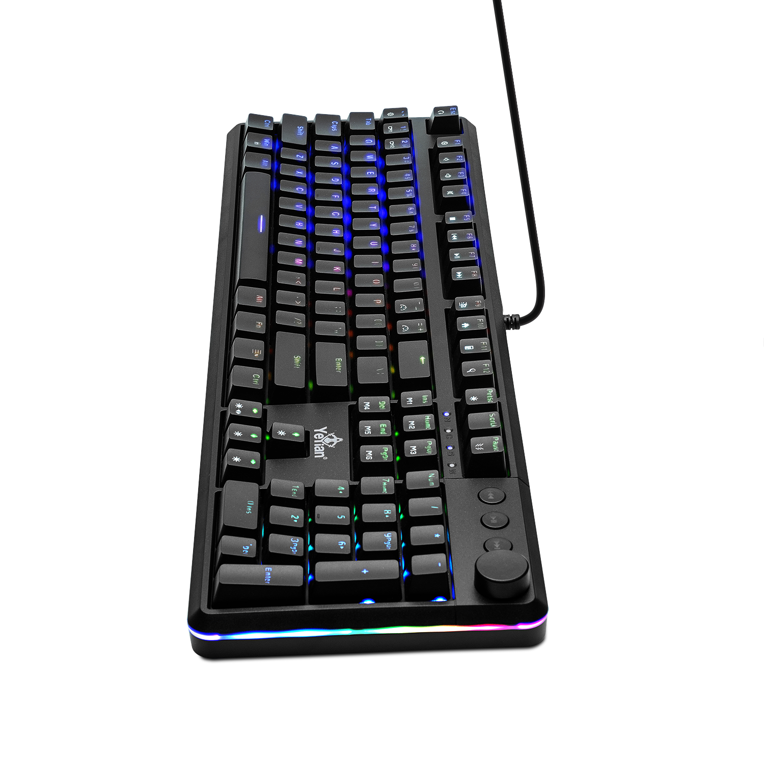 YEYIAN Asward Series 3000 TKL Mechanical Gaming Keyboard – Outemu Blue Switches, RGB Backlit, 104 Keys, Anti-Ghosting. YTM-28208B-EN