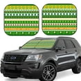 thumbnail image 1 of Balery St. Patrick's day in green colors Parasol para parabrisas de coche de 2 piezas | Parasol plegable para parabrisas delantero de coche para la mayoría de sedanes-Large, 1 of 6