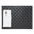 thumbnail image 2 of Restaurantware-Macroweave 16 x 12 Inch Woven Placemats, Set Of 6 Rectangle Table Placemats - Durable, Easy To Clean, Black Plastic Placemats For Dining Table, For Homes or Restaurants,, 2 of 8