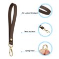 thumbnail image 4 of Uxcell PU Leather Keychain, Key Holder Keyring Strap with Metal Gold Key Ring Lock Anti Lost for Wallet Purse, Brown, 4 of 6