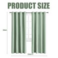 thumbnail image 6 of Blackout Curtain Thermal Curtains for Bedroom Living Room Mint Green 52*84 Inch 2 Panels, 6 of 7
