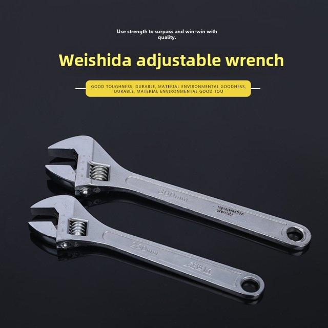 Clés Réglables 18 Pouces en Gros : Outils Manuels Robustes avec Mécanisme de Réglage Rapide, Multi-Usage pour Projets Domestiques et DIY, Construction de Matériel Durable – 2 Pcs par Boîte, 12 Clés par