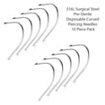 thumbnail image 4 of BodyJ4You 10PCS Curved Piercing Needles Surgical Steel 18G Ear Nose Tragus Nipple Eyebrow Labret, 4 of 6