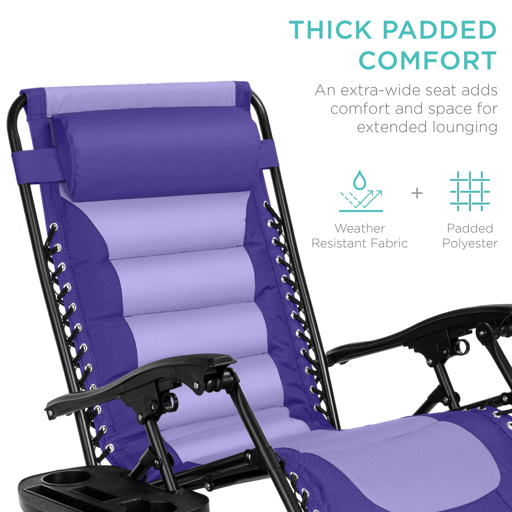 Best Choice XL Padded Zero Gravity Chair, Outdoor Patio