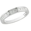 1/2 Carat T.W. Princess-Cut Diamond 14kt White Gold Semi-Eternity Anniversary Ring