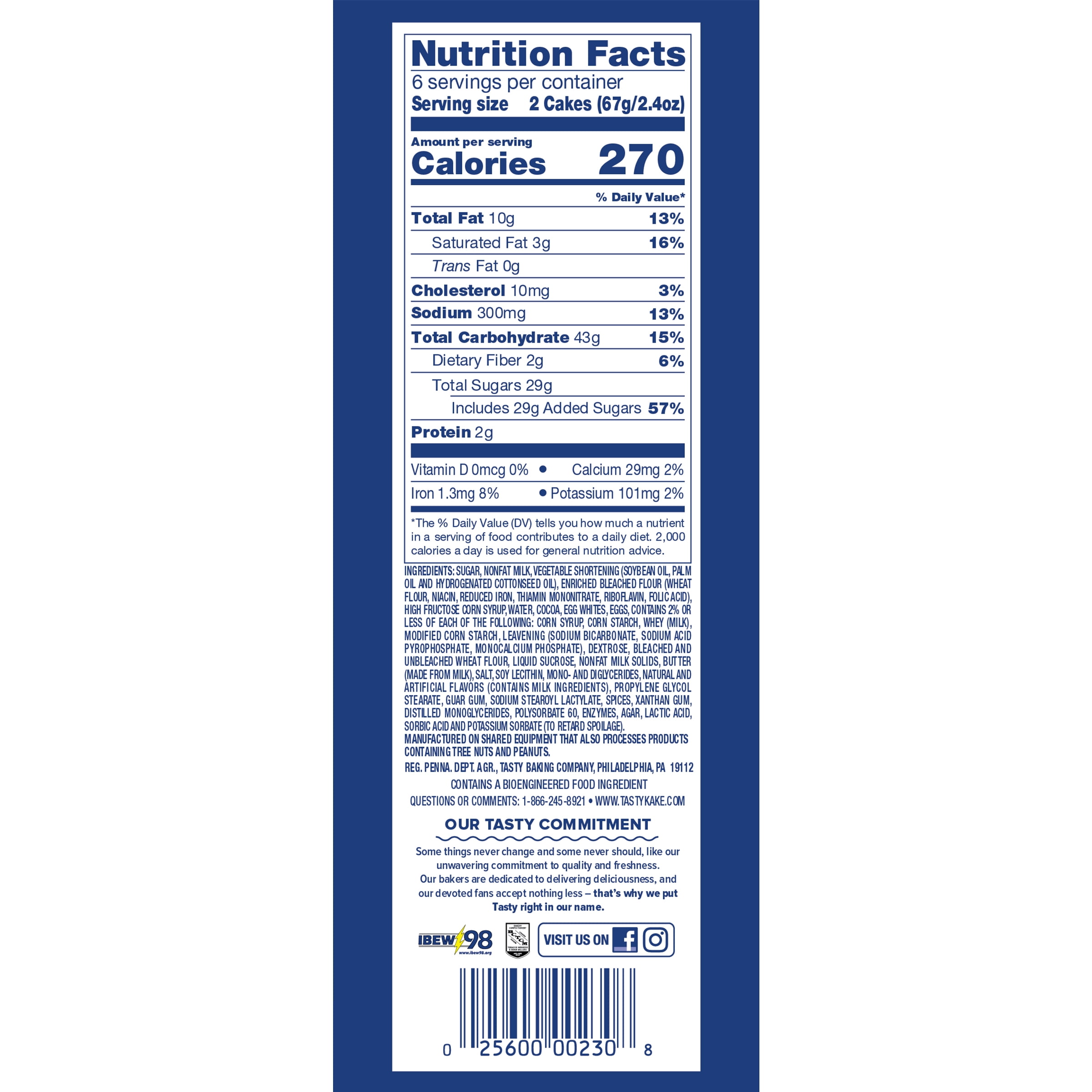 Tastykake Buttercreme Cupkakes, 12 Count Snack Cakes, 6 Packs of 2 Cupcakes