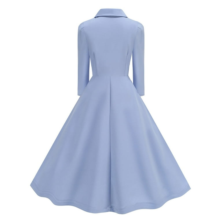 strapless open back dress Vintage 90s Midnight Blue Dress With Flowers – Call Me The Breeze main image 1