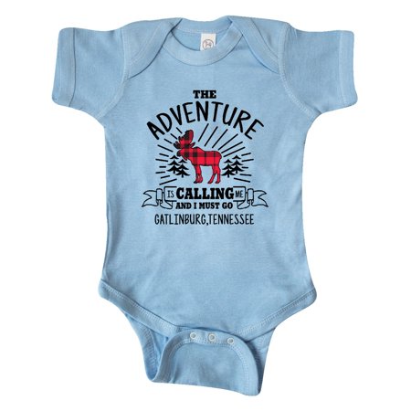 

Inktastic Gatlinburg Tennessee The Adventure is Calling and I Must Go Gift Baby Boy or Baby Girl Bodysuit