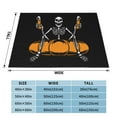 thumbnail image 4 of XMXT Flannel Throw Blanket for Couch, Beer Drinking Skeleton Bed Sofa Decor Blankets for Home Bedroom, 40 x 30 inches, 4 of 9