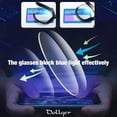 thumbnail image 3 of - Oversized Clear Glasses Blue Light Blocking Non-prescription Fake Round Eyeglasses, 3 of 4