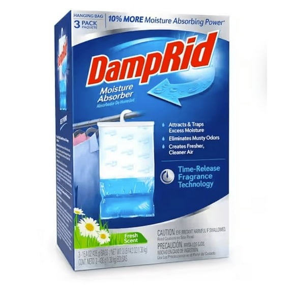 Hanging Moisture Absorber, Pack of 3, Fresh Scent 15.4oz