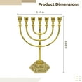 thumbnail image 4 of Traditional Jewish Menorah, 7 Branch Candle Stick Holder, Jerusalem Temple Candle Holder, Perfect for Home Decor, Prayer, and Festive Celebrations, 4 of 5