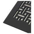 thumbnail image 4 of 4X12 Basketweave Pattern Floor Vent Cover - White Steel - Metal Grille for Floors, Walls, and Ceilings. Features an Underside ; with Mounting Holes | BWL16-614-SWH, 4 of 8