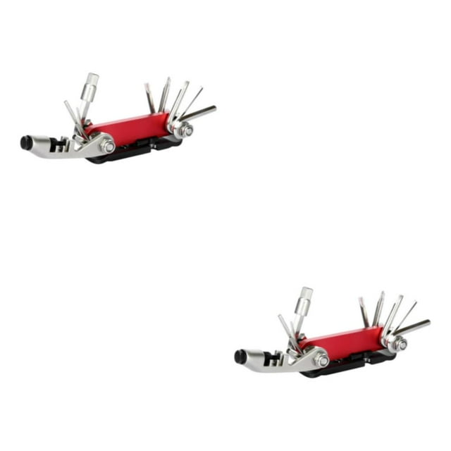 Baohd Bike Repairing Set Portable Multi-Function Cycling Mechanic Repair Tool Kit with Screwdriver Chain Rivet Extractor Socket Wrench Red 2PCS