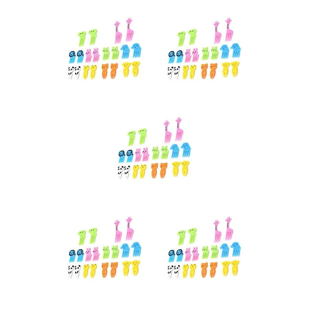 Bewildely 10pcs Animal Fruit Fork Cartoon Children Cocktail Pick Tableware Dessert Sandwich Toothpick Toddler Household Dining Type2 NO2