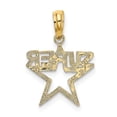 thumbnail image 3 of 14K Yellow Gold Charm Pendant Themed 15.4 mm 13.7 Super Star, 3 of 4