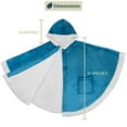 thumbnail image 4 of PAVILIA Sherpa Fleece Wearable Blanket for Adult Women, Cozy Plush Blanket Poncho Cape with Hood, Super Soft Shawl, Angel Wrap Throw for Office, Turquoise Sea Blue, 4 of 9