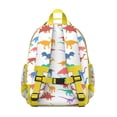 thumbnail image 4 of Minimalist Dinosaur Artistic Backpack with Baby Dino Pattern and Retro Hand-Drawn Watercolor Design, 4 of 5