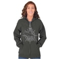 thumbnail image 3 of Nautical Whale Wheel Spiritual Animal Zip Up Hoodie Men's Women's Brisco Brands 5X, 3 of 6