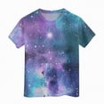 thumbnail image 4 of TOWED22 Girls Short Sleeve T Shirts Kids Summer Tops Crewneck Tees 5-14 Years(Light Purple,3-4 Y), 4 of 4