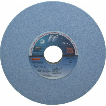 

Norton 7 Diam x 1-1/4 Hole x 1/2 Thick K Hardness 60 Grit Surface Grinding Wheel