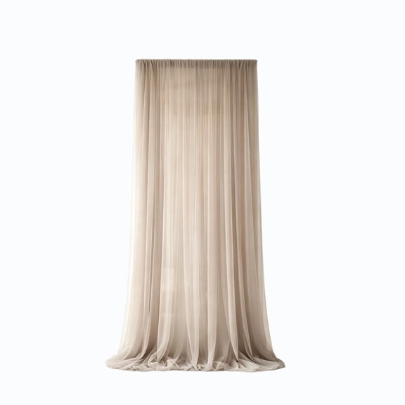Fegute Lightweight Sheer Curtain Panel Outdoor Sun Shade Decor Fabric Drape for Patio Gazebo Porch Indoor Window Mesh Filtering Privacy 300x75CM Soft Elegance Home Decor