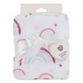 thumbnail image 3 of Parent's Choice Plush Baby Blanket, Rainbows, Infant Girl, Pink, 30 in x 36 in, 3 of 13