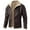 Brown Mens Jacket, variant on Sherpa Lined Leather Jacket Men Suede Shearling Lapel Casual Vintage Overcoat Thicken Winter Thermal Aviator Flight Bomber Jackets Brown,M