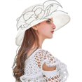 thumbnail image 3 of Women's Hat Summer Hat Sun Protection Sun Hats Sun Hat Organza Fascinator Hat Caps Bowler Hat Foldable with Flowers Wide Brim Ideal for Summer Beach C, 3 of 5