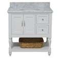 thumbnail image 5 of Beverly 36" Bathroom Vanity with White Cabinet and Carrara Marble Top, 5 of 6