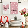thumbnail image 2 of SM-XLHN Pink Hearts Love You Valentine''s Kitchen Towels Dish Towels, 18x26 Inch Anniversary Wedding Decoration Hand Towels Set of 4, 2 of 6