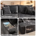 thumbnail image 6 of Ovios 74"W Oversized Double Chaise Lounge Chair Deep Seat Cloud Sofa Bed Sleeper Loveseat for Living Room, No Assembly, Gray, 6 of 9