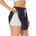 thumbnail image 1 of Balery Chemistry Science Pantalones cortos deportivos para mujer con forro y dos bolsillos, elásticos, para entrenamiento, gimnasio, yoga-XX-Large, 1 of 7