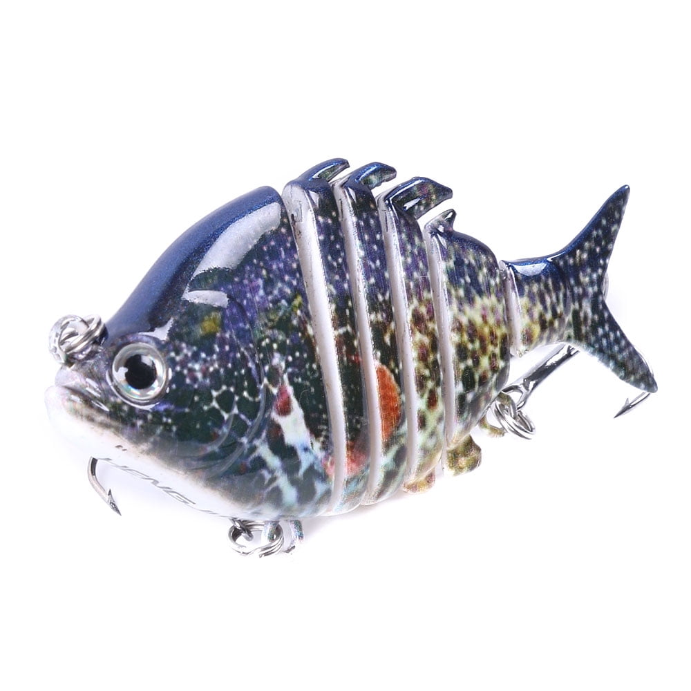 HENGJIA Fishing Lures, 6pcs Large Multi Jointed Fish Fishing Kits Slow Sinking Lifelike Swimbait Freshwater and Saltwater for Trout Bass Lures, 2.5"/0.33oz