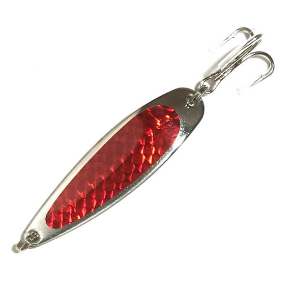 3oz Crocodile Spoons aka Krocodile - 10 Pcs - Chrome w/Red Tape