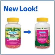 Spring Valley Zero Sugar Collagen Peptides 2500mg Gummy, 60 Count