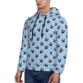 thumbnail image 3 of Fotbe Men's Hoodie with french Bulldog Face Pattern - Kangaroo Pocket Pullover Hooded Sweatshirt, Perfect for Daily Wear, Travel, and Home-Medium, 3 of 7