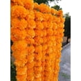 thumbnail image 5 of 5 Feet Artificial Marigold Garland Artificial Flowers String Decor for Diwali, Indian Decor, Christmas Décor - Pack of -20, 5 of 6