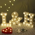 thumbnail image 2 of Luces LED decorativas Número Letras Placas de montaje de plástico blanco Decoración de boda con pilas (1) esquí esquí Gafas de esquí, 2 of 5