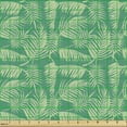 thumbnail image 2 of Ambesonne Tropical Fabric by the Yard Upholstery, Exotic Fan Palm Leaves, 5 Yards, Sea Green Pale Green, 2 of 5