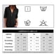 thumbnail image 3 of Blusa de mujer con cuello en V, manga 3/4, túnica, camisa larga con cremallera, 3 of 3