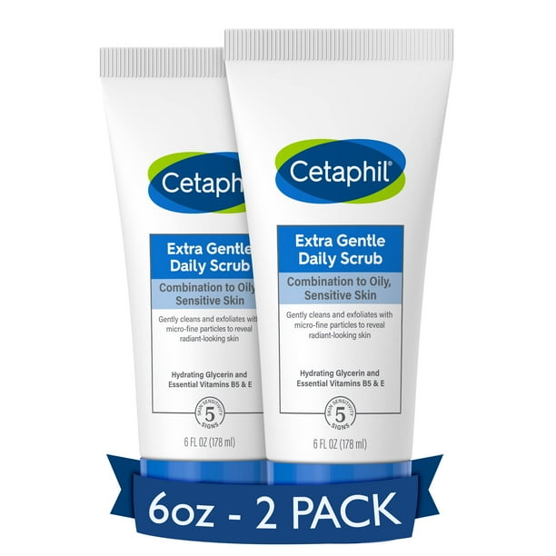 Exfoliante facial Cetaphil EXTRA suave 180 ml paquete de 2