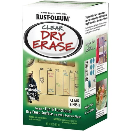 Rust Oleum 284637 Specialty Dry Erase Kit 16 Oz Clear