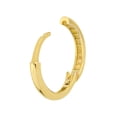 thumbnail image 5 of Honey Crush Real 14K Yellow Gold Polished Medium Hoop Earrings (2mm, 13mm), 5 of 7