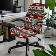 thumbnail image 2 of ZIATUBLES Computer Office Chair Protector Slipcover Tribal Horse Pattern Printed Stretchable Soft Desk Chair Cover Washable Universal Rotating Cover Dust Proof Chair Decor Covers, L, 2 of 7
