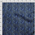 thumbnail image 4 of oneOone Cotton Poplin Blue Fabric Leaves Sewing Material Print Fabric By The Yard 56 Inch Wide, 4 of 6