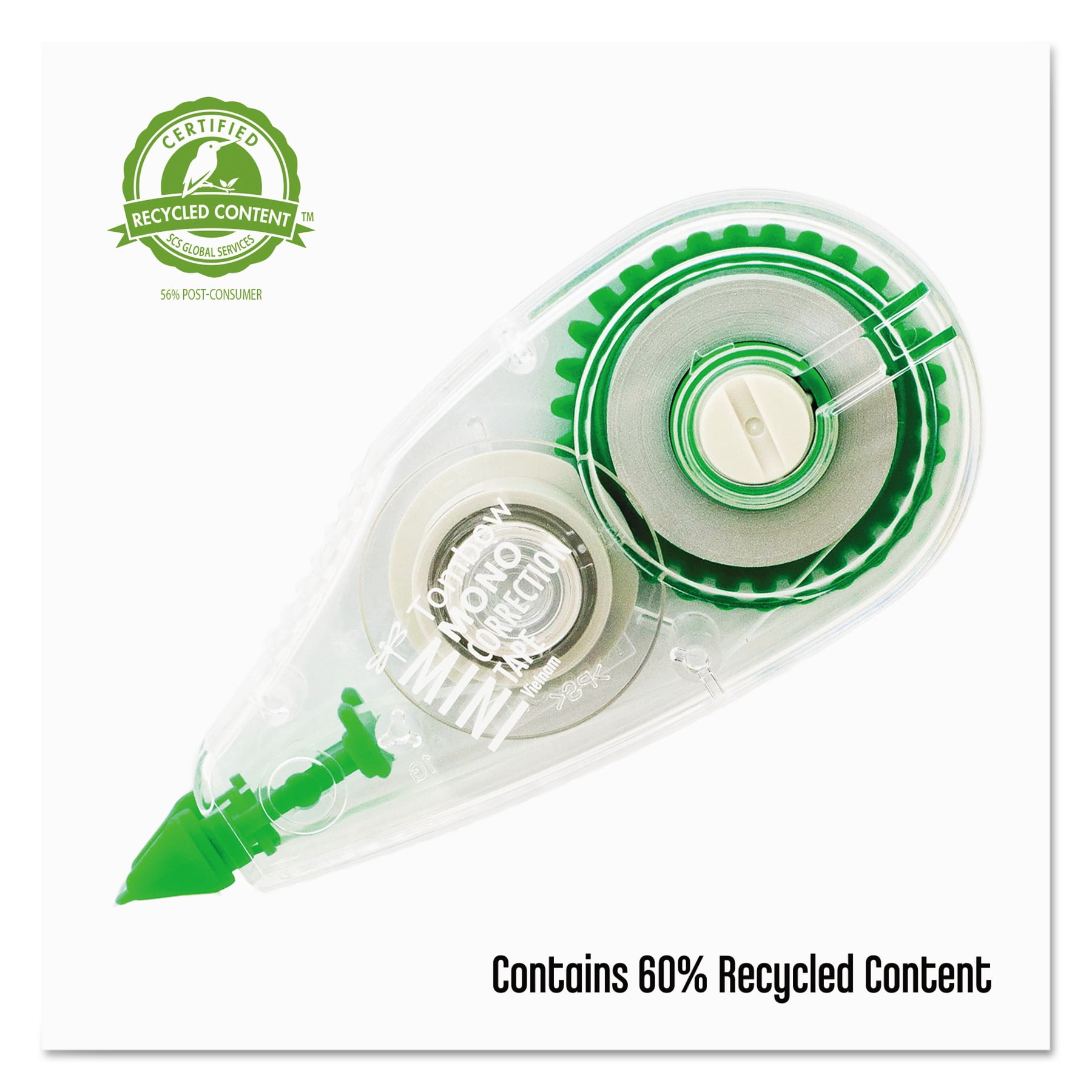 Tombow MONO Mini Correction Tape, 1/6" x 315", Non-Refillable, 10/Pack