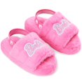 thumbnail image 1 of Zapatillas Barbie para niñas, esponjosas y acogedoras, de piel sintética, 1 of 6