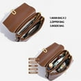 thumbnail image 3 of Fashion One Shoulder Small Square Bag Soft Leather Solid Color Simple Crossbody Bag, 3 of 9