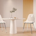 thumbnail image 3 of CangLong Kitchen Modern Dining, Desk Side Chair with Metal Legs, Set of 2, Clear, 3 of 6